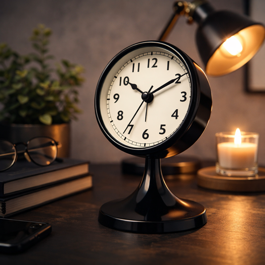 Nordic Metal Round Alarm Clock