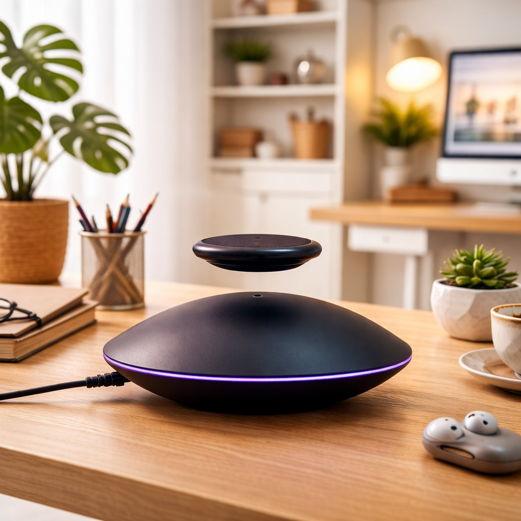 Magnetic Levitating Display Stand – Floating Rotating UFO Display