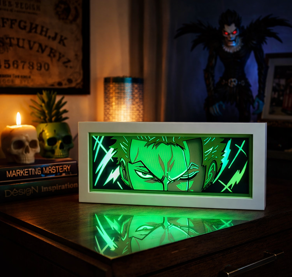 Anime Series 3D Paper Cut Shadow Box LED Night Light