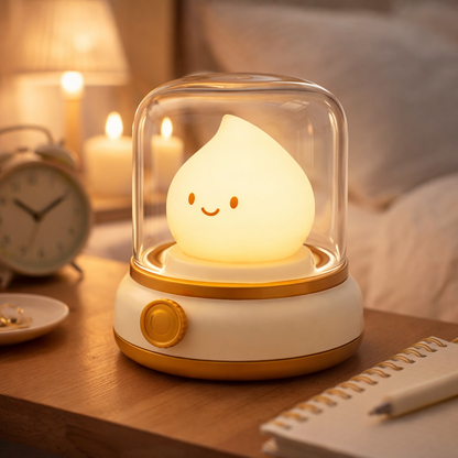 Cute Flame Lamp Candle Night Light – USB Rechargeable Kerosene-Style LED Desk Lamp