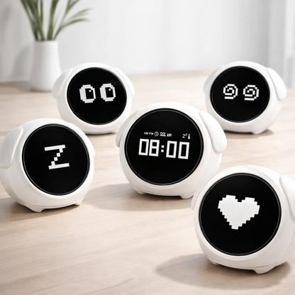 Digital Emotion Alarm Clock – LED Touch Night Light