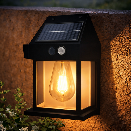 Brevara Solar Outdoor Wall Light with Motion Sensor