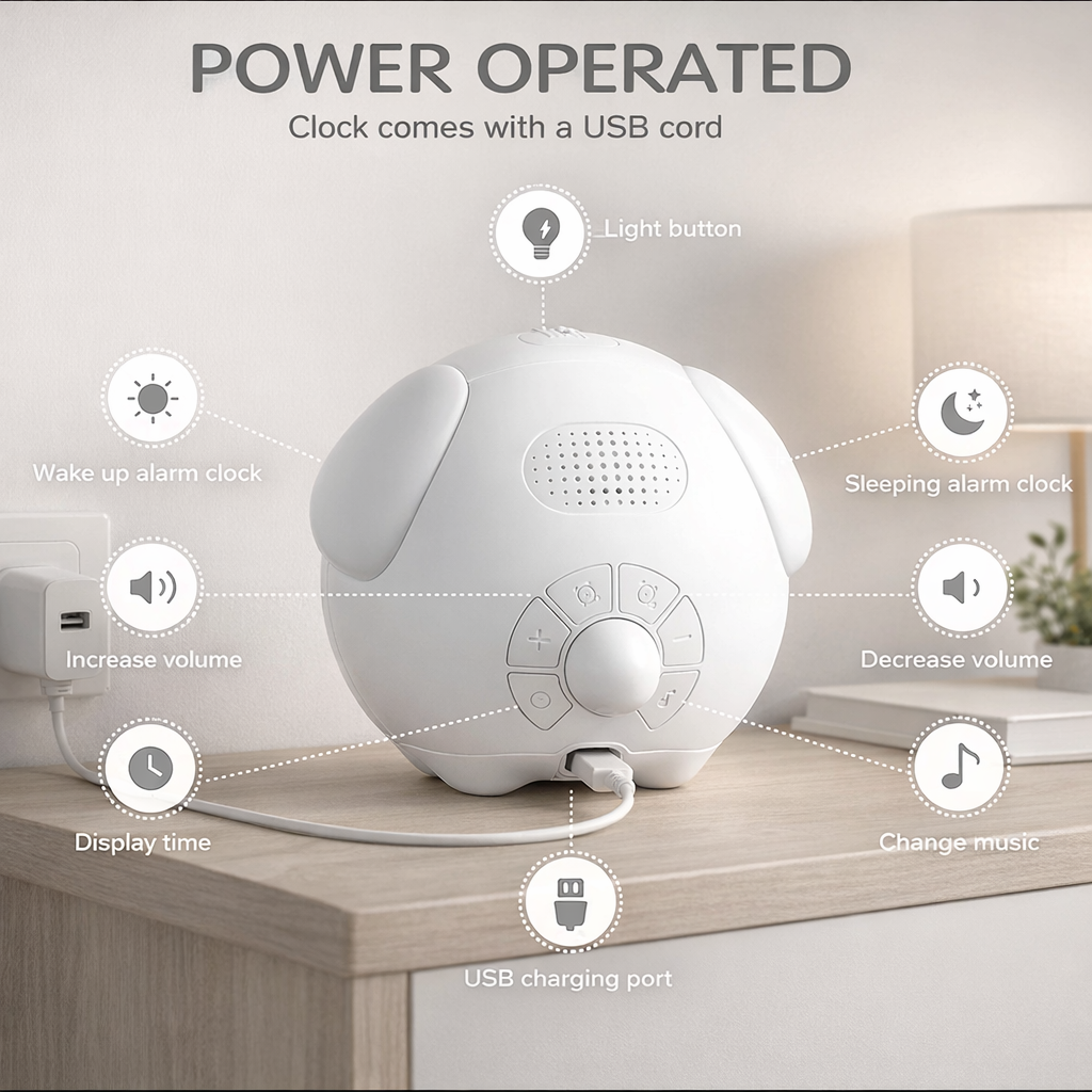 Digital Emotion Alarm Clock – LED Touch Night Light