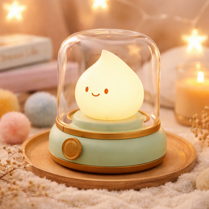 Cute Flame Lamp Candle Night Light – USB Rechargeable Kerosene-Style LED Desk Lamp