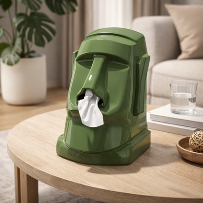 Modern Stone Figure Tissue Box – Creative Decorative Paper Towel Holder for Living Room & Bedroom