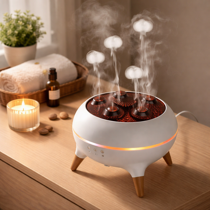 Dynamic Jellyfish Air Humidifier 250ml – Ultrasonic Essential Oil Diffuser with Remote Control, Rain Sound Effect & 7-Color Night Light