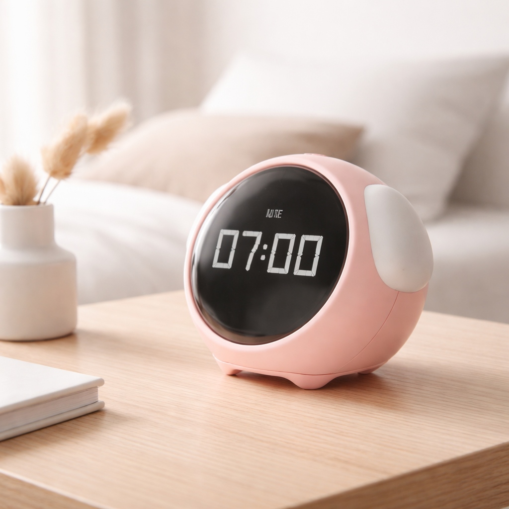Digital Emotion Alarm Clock – LED Touch Night Light