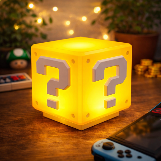 Mario 3D LED Question Mark Night Lightdside Lamp USB Rechargeable Gift