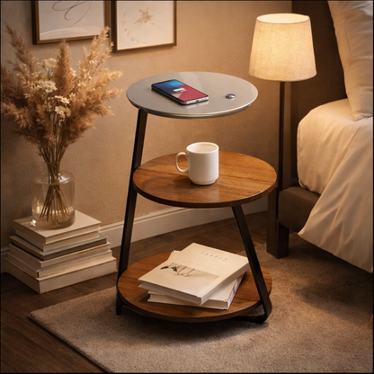 Modern LED Floor Lamp with Shelf