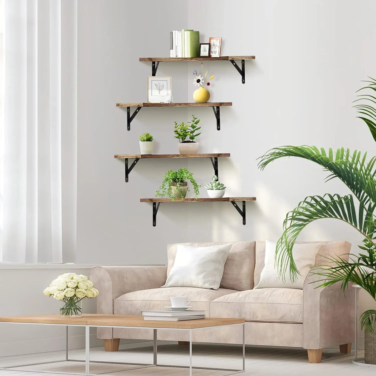 Corner Floating Wall Shelves