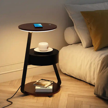 Modern LED Floor Lamp with Shelf