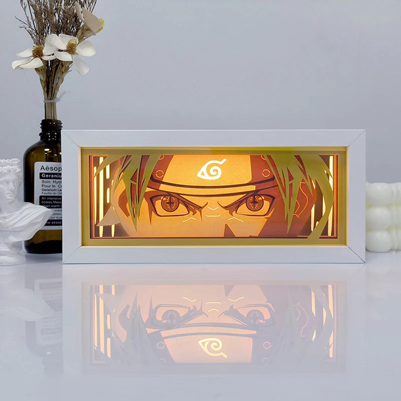 Anime Series 3D Paper Cut Shadow Box LED Night Light