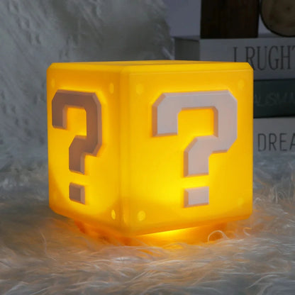 Mario 3D LED Question Mark Night Lightdside Lamp USB Rechargeable Gift