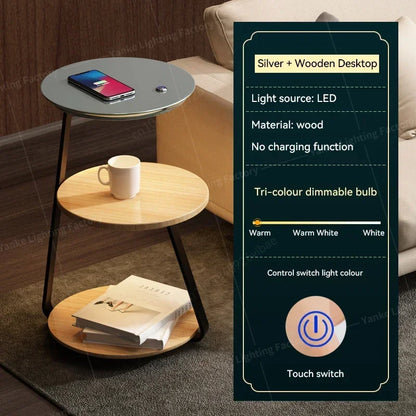 Modern LED Floor Lamp with Shelf