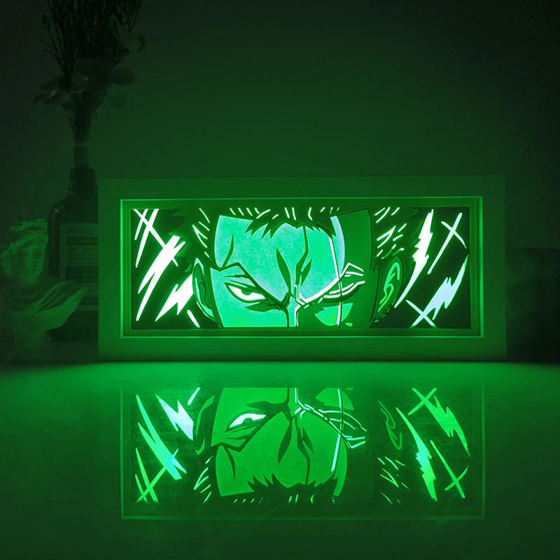 Anime Series 3D Paper Cut Shadow Box LED Night Light