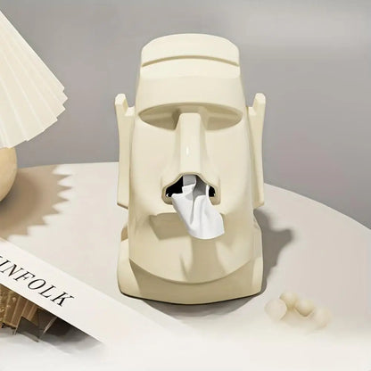 Modern Stone Figure Tissue Box – Creative Decorative Paper Towel Holder for Living Room & Bedroom