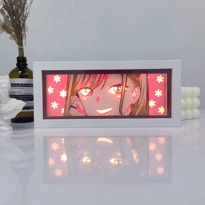 Anime Series 3D Paper Cut Shadow Box LED Night Light
