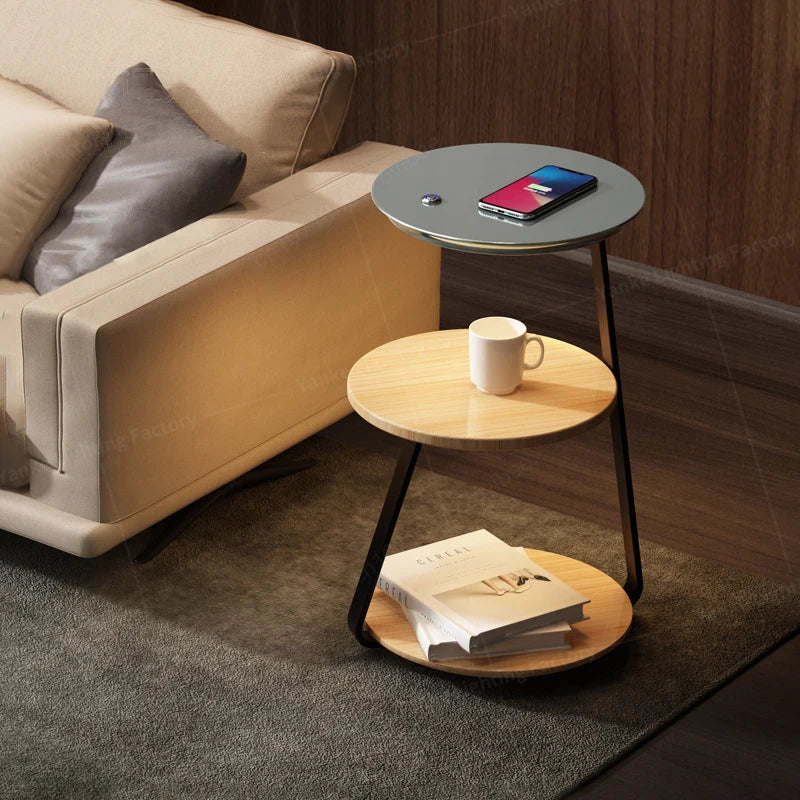 Modern LED Floor Lamp with Shelf