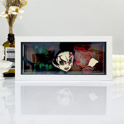 Anime Series 3D Paper Cut Shadow Box LED Night Light