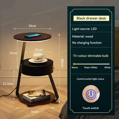 Modern LED Floor Lamp with Shelf