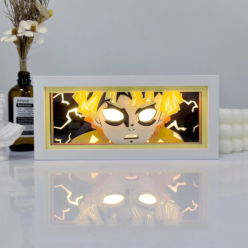 Anime Series 3D Paper Cut Shadow Box LED Night Light