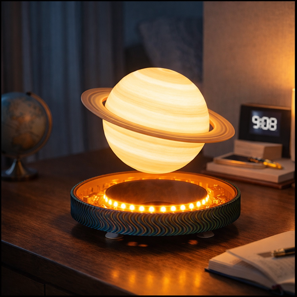 Magnetic Levitating Lamp – Floating Moon, Saturn or Light Bulb LED Table Lamp