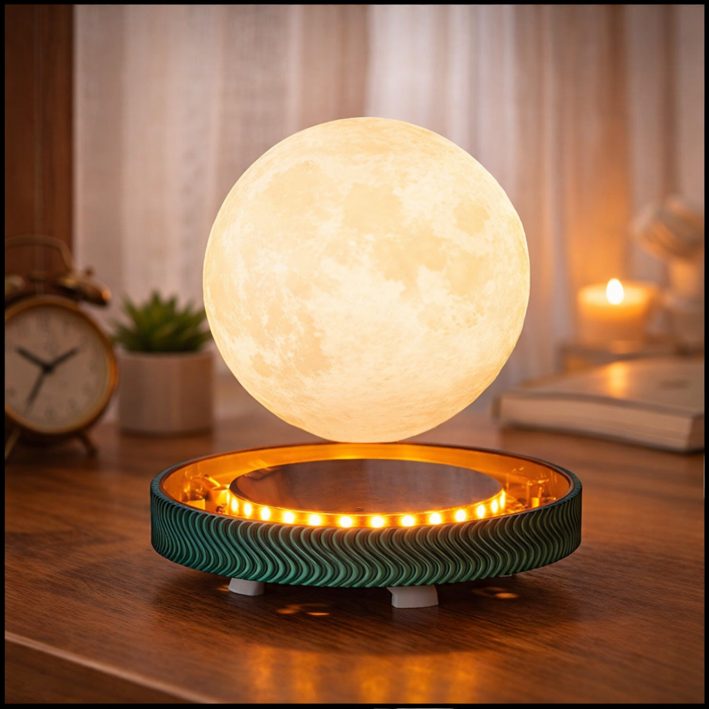 Magnetic Levitating Lamp – Floating Moon, Saturn or Light Bulb LED Table Lamp