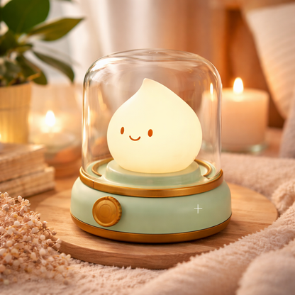 Cute Flame Lamp Candle Night Light – USB Rechargeable Kerosene-Style LED Desk Lamp