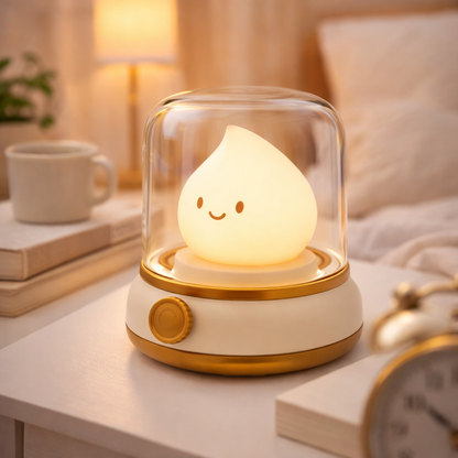 Cute Flame Lamp Candle Night Light – USB Rechargeable Kerosene-Style LED Desk Lamp