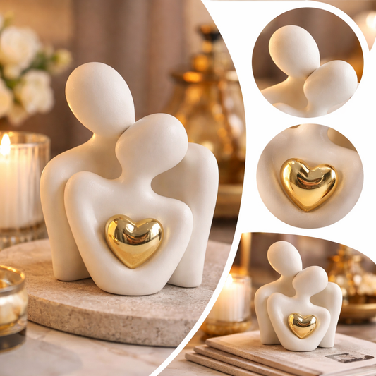 Romantic Couple Love Embrace Statue